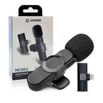 Microfone Lapela Sem Fio Onistek ProVoice Áudio Cristalino para Profissionais mc-803