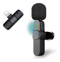 Microfone Lapela Sem Fio Plug And Play Compatível Com iPhone X 11 12 13 - Jodda