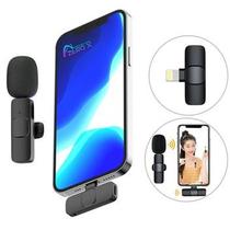 Microfone Lapela Sem Fio Plug And Play compativel iPhone X XR XS 11 12 13 14 15 Pro Max