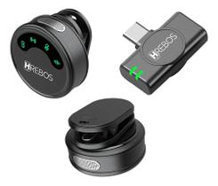 Microfone Lapela Sem Fio Profissional Duplo Tipo C Hrebos Microfone Lapela Sem Fio Profissional Duplo Tipo C Hrebos