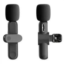 Microfone Lapela Sem Fio Tipo C Android Preto Kit 2 Microfone Lapela Sem Fio Tipo C Android Preto Kit 2