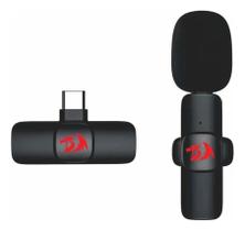Microfone Lapela Sem Fio Tipo C Athan Preto Gm93 Redragon