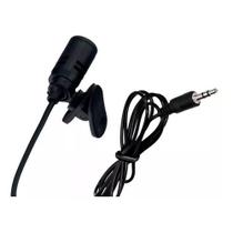 Microfone Lapela Stéreo Profissional 3.5mm Gravação Video P2