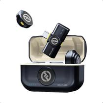 Microfone Lapela Tipo C Sem Fio Hollyland Lark M2 Duo Combo, Duo Tipo C, Case 40h, Preto