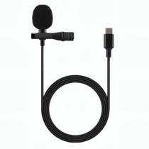 Microfone lapela usb-c 1,5m preto md9 Microfone lapela usb-c 1,5m preto md9