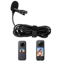 Microfone Lapela USB-C para Câmeras Insta360 X3 e ONE X2