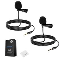 Microfone Lavalier NEEWER CM5, pacote com 2, 1,2 m, com fio para câmera