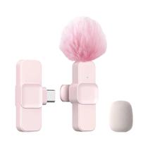 Microfone Lavalier Sem Fio Portátil Mini Para iPhone Android PC Câmera Jogos Ao Vivo