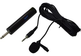 Microfone Le Son Lapela P10 P2 Porta-pilha Clipe Microfone Le Son Lapela P10 P2 Porta-pilha Clipe