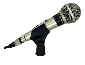 Microfone Le Son Sm 58 Plus Dinâmico C/ Fio Metálico Champanhe