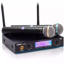 Microfone Lelong 907 Sem Fio Duplo Profissional Digital Uhf Microfone Lelong 907 Sem Fio Duplo Profissional Digital Uhf