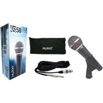 Microfone Leson Com Fio Profissional Ls58 Cabo De 5 Metros Homologação: 20541309203 Microfone Leson Com Fio Profissional Ls58 Cabo De 5 Metros Homologação: 20541309203