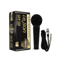 Microfone Leson Profissional SM58P4 Preto Fosco com cabo 3MTS Microfone Leson Profissional SM58P4 Preto Fosco com cabo 3MTS
