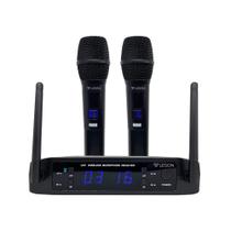 Microfone LS916 Base Preto Receptor com Display LCD Leson - 2AMLS916P