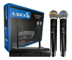 Microfone Lyco UH02MM Sem Fio Duplo De Mão UHF Profissional