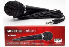 Microfone M18000 B Preto Com Cabo 3 M