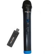 Microfone Mega Star MICWR7B Sem Fio - Preto