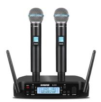 Microfone Metal Shure Sem Fio Duplo Glxd4 Beta58a Profissional