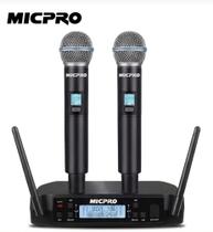 Microfone MICPRO Sem Fio Duplo DIGITAL 2 Anos de Garantia