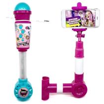 Microfone Musical com Bastão de Selfie Mega Star Bbr - Bbr Toys Microfone Musical com Bastão de Selfie Mega Star Bbr - Bbr Toys