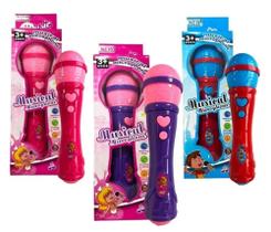 Microfone Musical Infantil Brinquedo Emite o som da Voz - New Toys