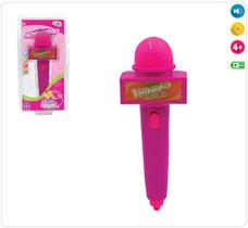 Microfone Musical Infantil Glam Girls Com Espelho E Luz A Pilha Microfone Musical Infantil Glam Girls Com Espelho E Luz A Pilha