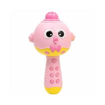Microfone Musical Infantil Rosa Interativo com Luz e Som Microfone Musical Infantil Rosa Interativo com Luz e Som