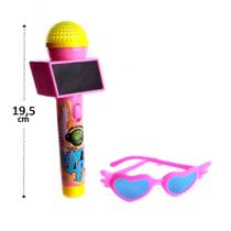 Microfone Musical Infantil Som e Luz Com óculos Brinquedo Criança Música Voz - ATTIC
