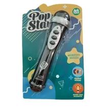 Microfone Musical Pop Star Infantil Ark Toys Com Luzes