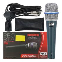 Microfone Mxt C/ Fio Profissional 57a Dinâmico Cachimbo Cabo
