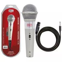 Microfone Mxt M-996 Dinâmico Voz-Prata-Cabo 3,0 Mts