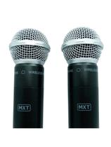 Microfone Mxt Sem Fio Duplo Uhf302 Maleta Freq...