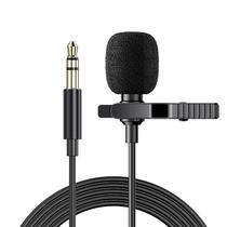 Microfone NHOPEEW Lavalier para Carro 3,5mm com Clipe e Cabo de 1,5m