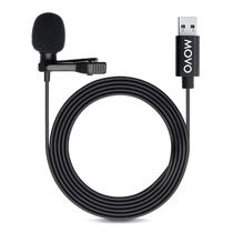 Microfone omnidirecional USB Lavalier com clipe de lapela Movo M1