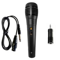Microfone P10 para Caixa de Som e p/ Karaokê + Adaptador P2 - Knup