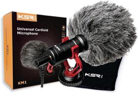Microfone Para Câmera E Celular Ksr Pro Km1 Cardiode