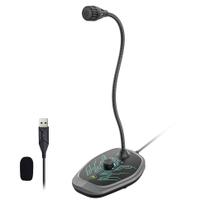 Microfone para Computador CMTECK USB com Luz RGB e Botão Mudo com Cancelamento de Ruído Microfone para Computador CMTECK USB com Luz RGB e Botão Mudo com Cancelamento de Ruído