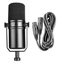 Microfone Para Estúdio Gravação Lives Podcast Com Suporte Giratório 360 Dylan DM-7