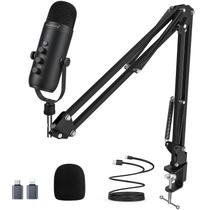 Microfone para jogos ZealSound K66 USB com Boom Arm Black Microfone para jogos ZealSound K66 USB com Boom Arm Black