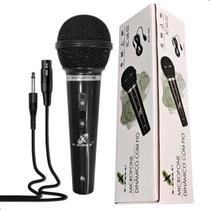 Microfone Para Karaokê Dinâmico Com Fio 3 Metros Preto X-cell Microfone Para Karaokê Dinâmico Com Fio 3 Metros Preto X-cell
