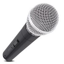 Microfone Para Karaoke Dinâmico Com Fio Unidirecional P10 Profissional - Knup