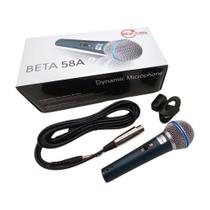 Microfone Para Karaokê Dinâmico Profissional Beta 58a com Cabo Microfone Para Karaokê Dinâmico Profissional Beta 58a com Cabo