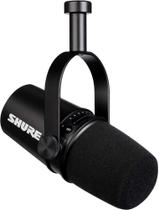 Microfone Para Podcasts Shure Mv7 Dinâmico Cardioide Com Interface Usb 24-bits/48khz Preto