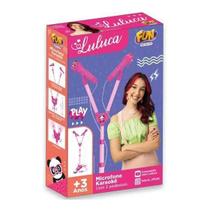 Microfone Pedestal Luluca: 2 Mic Luzes Coloridas Microfone Pedestal Luluca: 2 Mic Luzes Coloridas