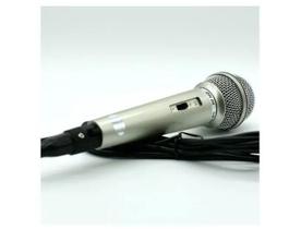 Microfone Prata Com Fio Profissional Dinamico Dm 701