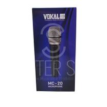 Microfone Profissional Cardióide Dinâmico Com Fio Vokal Mc20 + Acessórios - SoundVoice