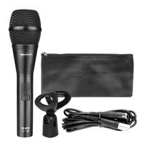 Microfone Profissional Cardioide Metal M250 Skypix Cabo 5mts Cor Preto