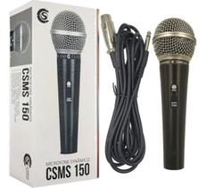 Microfone Profissional Com Cabo Csms 150 Custom Sound Preto Preto