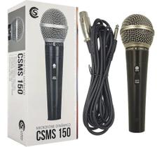 Microfone Profissional Com Cabo Custom Sound Csms 150 Preto