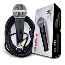 Microfone Profissional Com Cabo M-58 Sm58 Wvngr